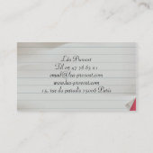 Visitenkarte Old Pink (Rückseite)