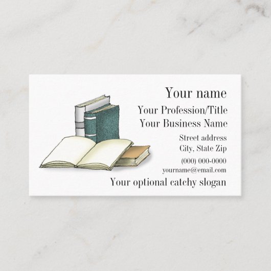 Visitenkarte "Open Book Design" (Vorderseite)