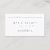 Visitenkarte Optische Rose Glitzer Metallbrille Telefonnummerkarte (Rückseite)