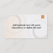 Visitenkarte-Orangen-Logo Visitenkarte (Rückseite)