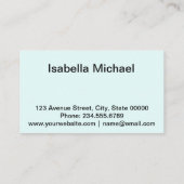 Visitenkarte, Orchid Visitenkarte (Rückseite)