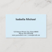 Visitenkarte, Orchid Visitenkarte (Rückseite)