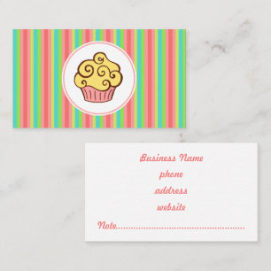 Visitenkarte Pastell-Regenbogen-Cupcake