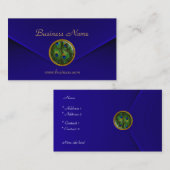Visitenkarte Peacock Eye Jewel Deep Blue Velvet (Vorne/Hinten)