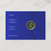 Visitenkarte Peacock Eye Jewel Rich Blue Velvet (Rückseite)