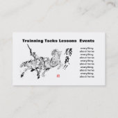 Visitenkarte & Pferd (Rückseite)