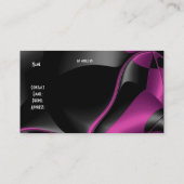 Visitenkarte Pink Abstrakt Schwarz (Rückseite)