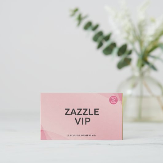 Visitenkarte Pink Custom Vip (Stehend Vorderseite)
