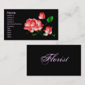 Visitenkarte "Pink Rose Florist I" (Vorne/Hinten)