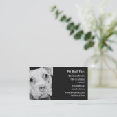 Visitenkarte Pitbull-Terriers (grau) - (Stehend Vorderseite)
