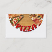 Visitenkarte-Pizza auf dem Schneidebrett Visitenkarte (Rückseite)