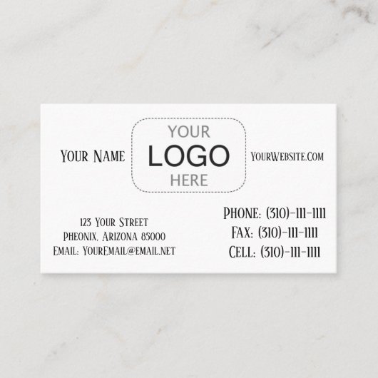 Visitenkarte-Plan Visitenkarte (Vorderseite)