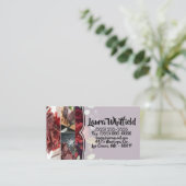 Visitenkarte Plum Lila Rose Gold Geometric (Stehend Vorderseite)