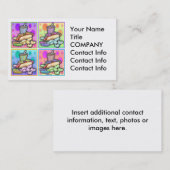 Visitenkarte - Pop Art Hot Dog mit Chips und einem (Vorne/Hinten)