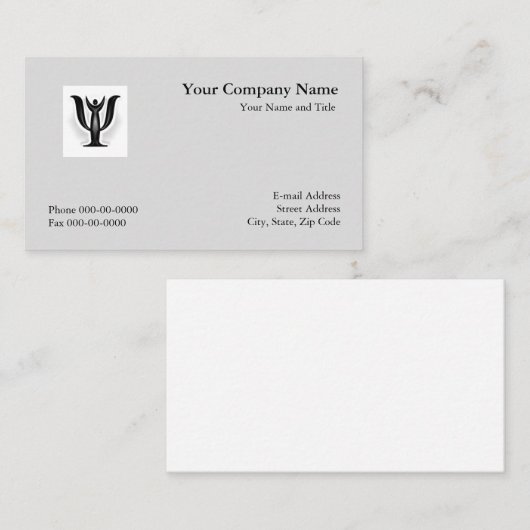 Visitenkarte Psychologe (Vorne/Hinten)