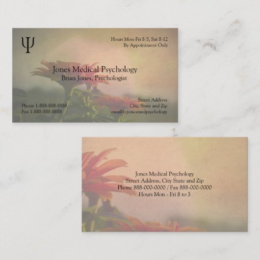 Visitenkarte Psychologe (Vorne/Hinten)