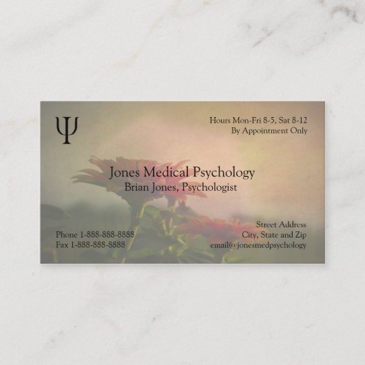 Visitenkarte Psychologe (Vorderseite)