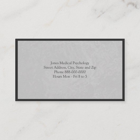 Visitenkarte Psychologe (Rückseite)