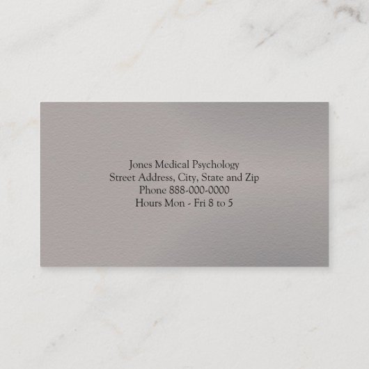 Visitenkarte Psychologe (Rückseite)