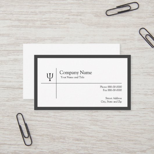 Visitenkarte Psychologe (Vorderseite/Rückseite Beispiel)