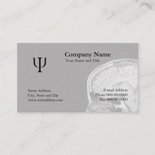 Visitenkarte Psychologe (Vorderseite)