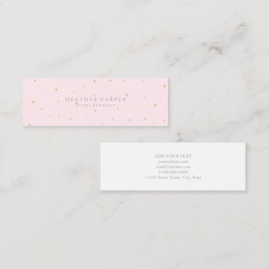 Visitenkarte - Punkt-Goldrosa (Vorne/Hinten)