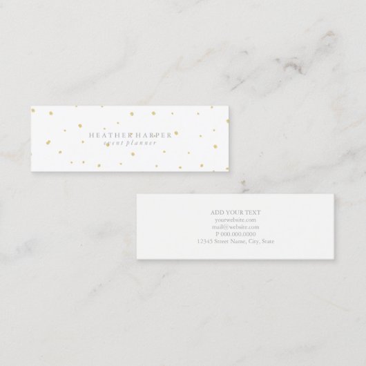 Visitenkarte - Punkt-Goldweiß (Vorne/Hinten)