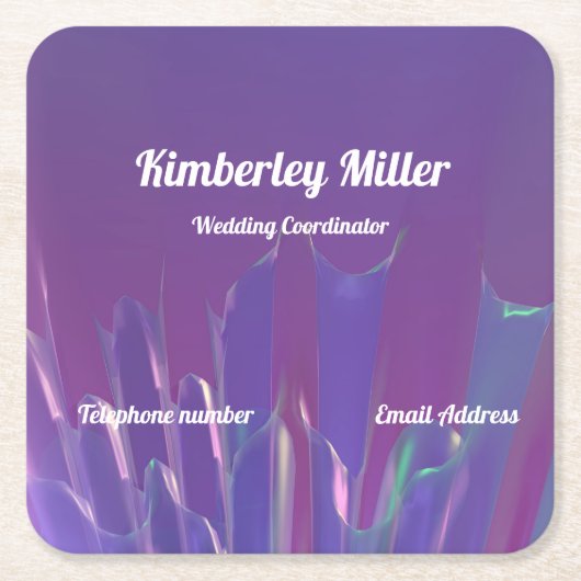 Visitenkarte Rechteckiger Pappuntersetzer (Vorderseite)