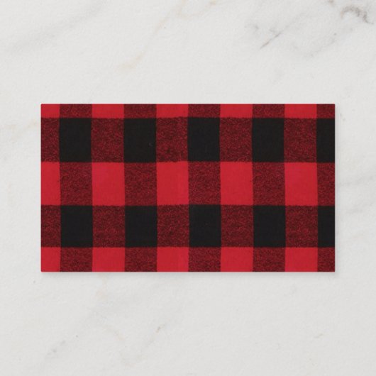 Visitenkarte Red Buffalo Kariert Bär Black (Rückseite)