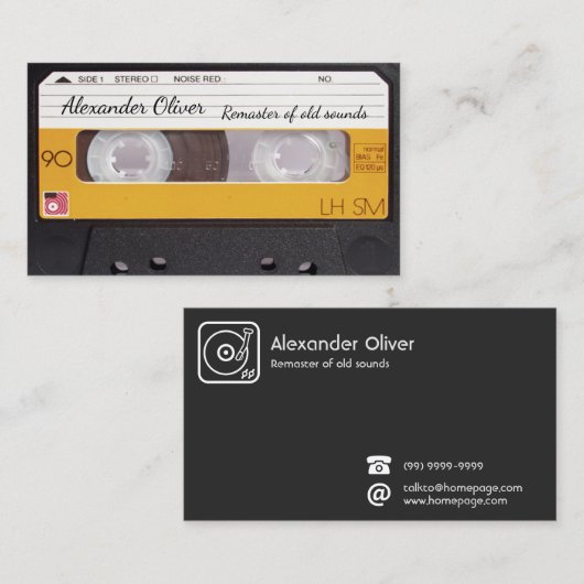 Visitenkarte Remaster verdeckt Kassette (Vorne/Hinten)