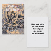 "Visitenkarte Reparatur des Shipwright u. des Visitenkarte (Vorne/Hinten)