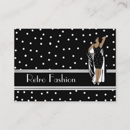 Visitenkarte Retro Fashion Vintag (Vorderseite)