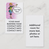 Visitenkarte - Retro Martini-Diva (Vorne/Hinten)