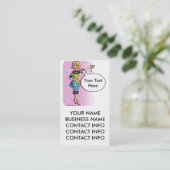 Visitenkarte - Retro Martini-Diva (Stehend Vorderseite)