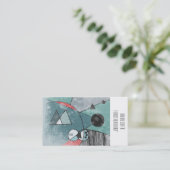 Visitenkarte-Retro Mitte- des Visitenkarte (Stehend Vorderseite)