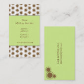 Visitenkarte ~ Retro-Sterne, Kakao (Vorne/Hinten)