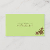 Visitenkarte ~ Retro-Sterne, Kakao (Rückseite)