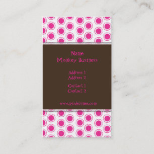 Visitenkarte ~ Retro Sterne, magenta
