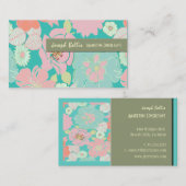 Visitenkarte, Retroflorale Visitenkarte (Vorne/Hinten)