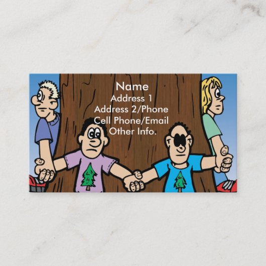 Visitenkarte: Rett unserer Bäume Visitenkarte (Vorderseite)