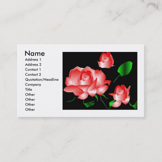 Visitenkarte "Rosa Florist II" (Vorderseite)