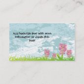 Visitenkarte rosa Starflower (Rückseite)