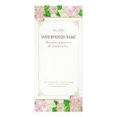 Visitenkarte - Rose Hydrangea Florist Florist Flor Werbekarte (Hinten)