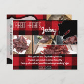 Visitenkarte Roter Buffalo Karierter Bär Postkarte (Vorne/Hinten)