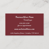 Visitenkarte:: Roter Lotos-Blumen-Entwurf Visitenkarte (Rückseite)