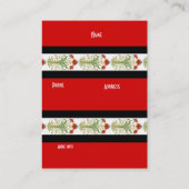 Visitenkarte Rotes Schwarzes Button Vintages Retro (Rückseite)