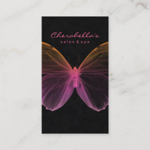 Visitenkarte Salon Spa Schmetterling Pink Orange