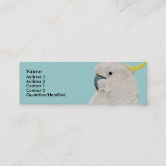 Visitenkarte-Schablone - Cockatoo-Papagei Mini Visitenkarte