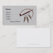 Visitenkarte-Schablone - Friedenspfeife Visitenkarte (Vorne/Hinten)