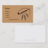 Visitenkarte-Schablone - Friedenspfeife Visitenkarte (Vorne/Hinten)